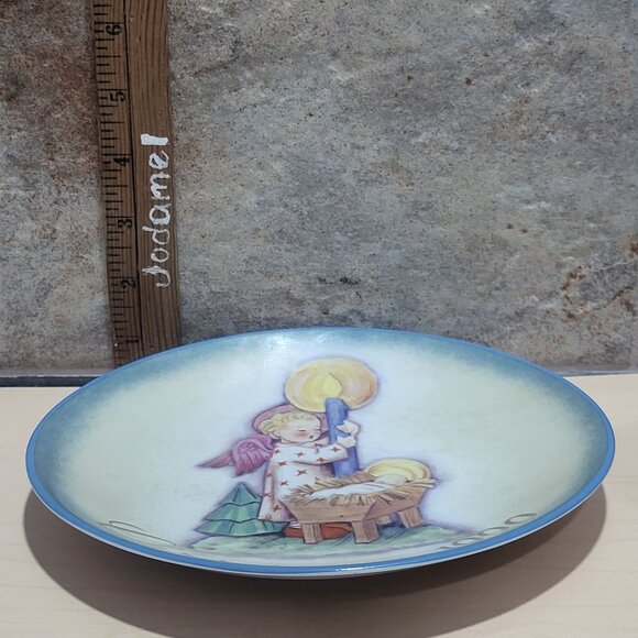 Schmid Hummel Christmas 1990 Angels Light Decorative Wall Hanging Plate - Picture 6 of 11